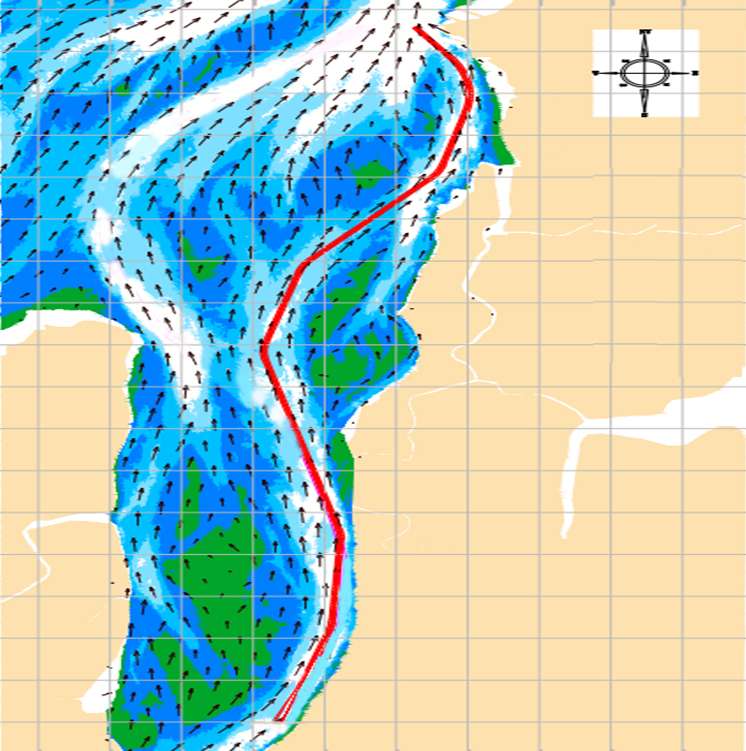 Os estudos realizados comprovam que o canal de navegação possui um acesso de