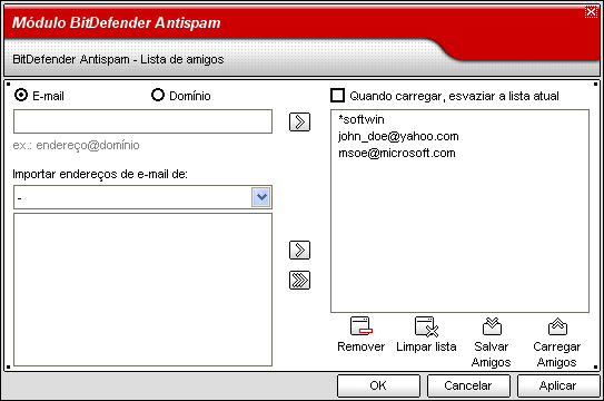 09 Módulo do Anti-spam Nota Qualquer mensagem vinda de um endereço contido na Lista de amigos, será automaticamente entregue em sua Caixa de entrada sem mais processamentos. Figura 9.10.