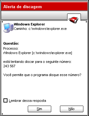 10 Módulo do Anti-Spyware Figura 10.3. Controle de Discagem Os discadores são aplicativos que usam o modem do computador para discar para diferentes números.