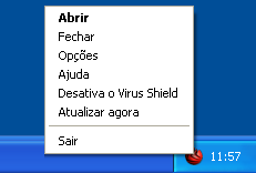 05 Visão Geral Geral - nesta seção você pode ver um sumário de todas as principais configurações do BitDefender, detalhes de produtos e informação sobre contato.