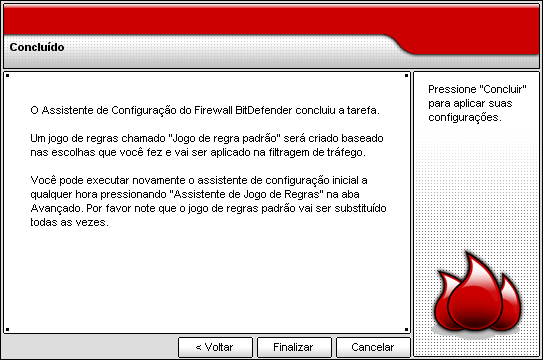 08 Módulo do Firewall Importante Se você decidir por pular este passo, regras que dependem desta opção nào serão criadas. Você terá que criar seu próprio jogo de regras.