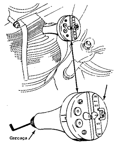 Figura 4-33 Indicador de posição do pistão. A extensão final do braço compensado dentro do cilindro, através do orifício da vela de ignição é atuado pelo movimento do pistão.