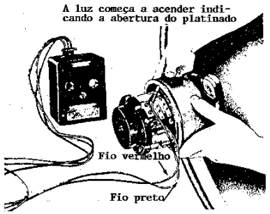 Figura 4-49 Ajustando o distribuidor de baixa tensão do motor.