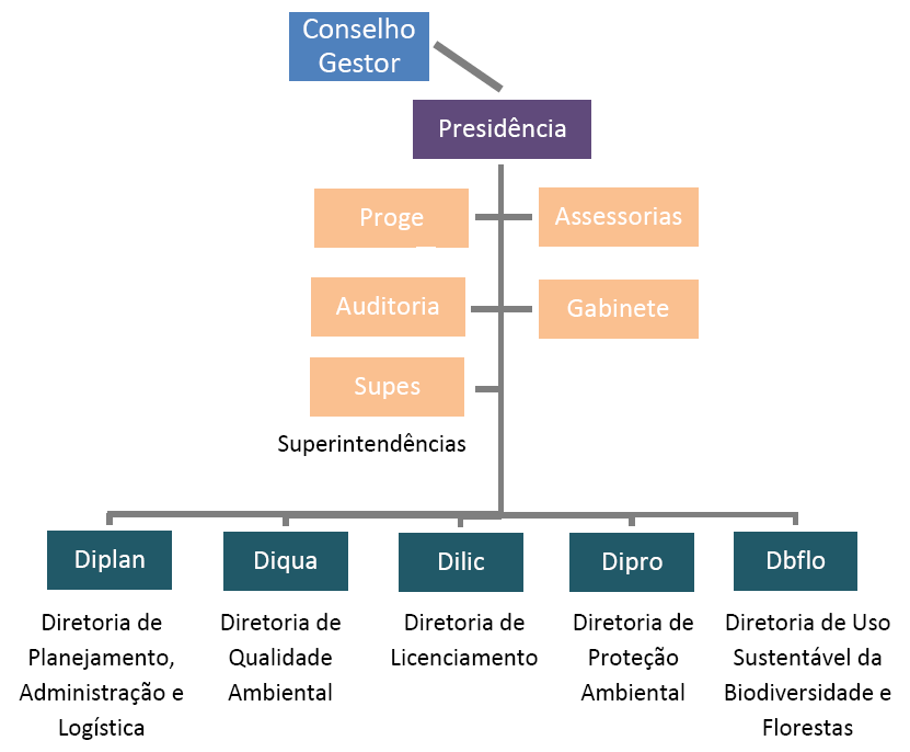 Figura 19.3. Organograma do Instituto Brasileiro do Meio Ambiente e dos Recursos Naturais Renováveis (Fonte: www.ibama.gov.br).