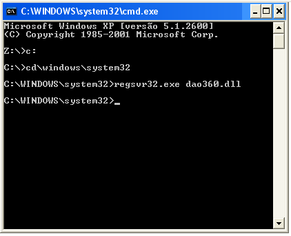 Procedimento para registrar a dll dao360.dll: Anexo I 1) Feche o udecoder, caso o mesmo esteja aberto. 2) Copie a dll dao360.