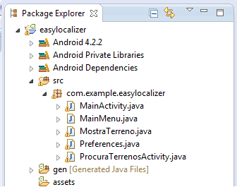 3.2 Desenvolvimento da aplicação Para o desenvolvimento foi utilizada a IDE Eclipse juntamente com o plugin ADT.