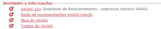 Página de serviços VAGAS 10+: O prêmio VAGAS 10+ é uma iniciativa da VAGAS Tecnologia, que possibilita aos candidatos elegerem mensalmente quais são as empresas que melhor se relacionam com seus