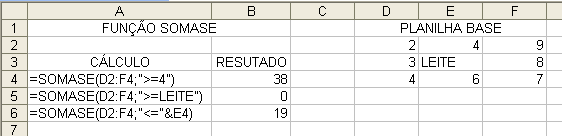 FUNÇÃO SOMASE (EXCEL / CALC) Adiciona as células especificadas por um determinado critério ou