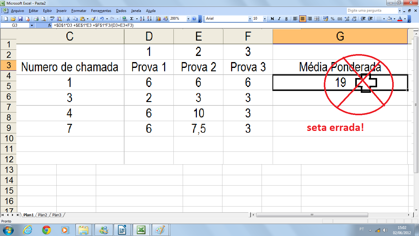 Agora vamos copiar a formula que fizemos para os outros alunos basta selecionar a celula da formula no