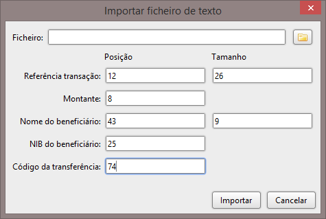 4.3.1.8 Importar transações de ficheiro PS2 e PS3 A aplicação permite a leitura de ficheiros nos formatos PS2 e PS3, pelo que a informação descrita nesta secção é aplicável aos ficheiros PS2 e PS3.