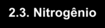 2.3. Nitrogênio A maior parte do NTK nos esgotos domésticos tem origem fisiológica.