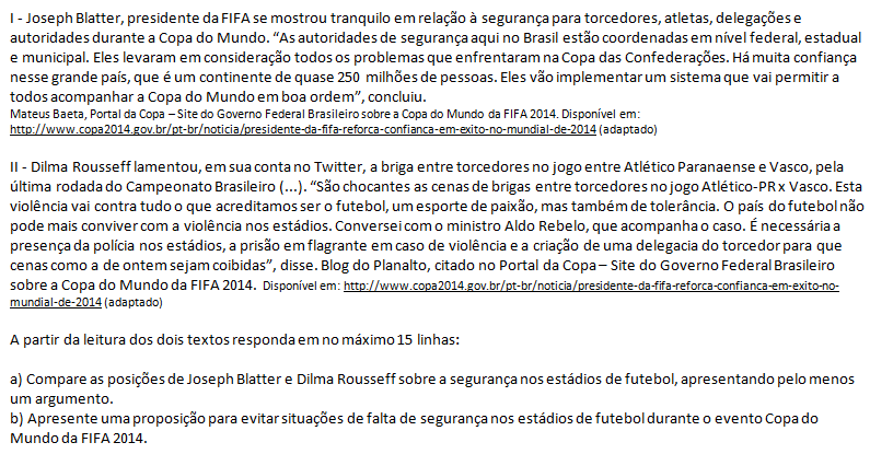 1º Simulado ESTÁCIO - ENADE 2014 QUESTÃO DISCURSIVA 1 A Organização Mundial de Saúde (OMS) menciona o saneamento básico precário como uma grave ameaça à saúde humana.