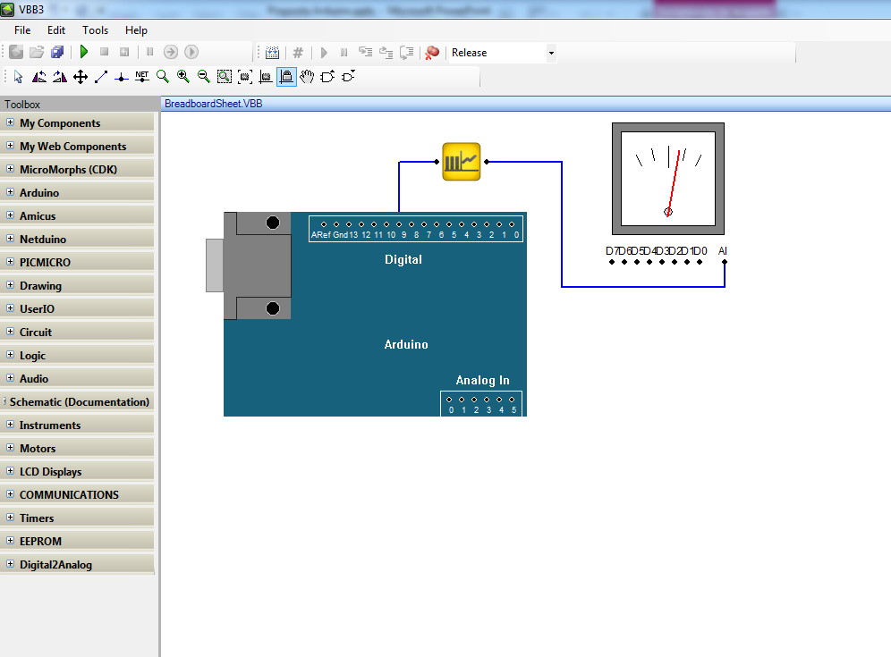 Virtual Bread board VirtualBreadboard é um ambiente de simulação e de desenvolvimento para aplicações embutidas que usam microcontroladores.