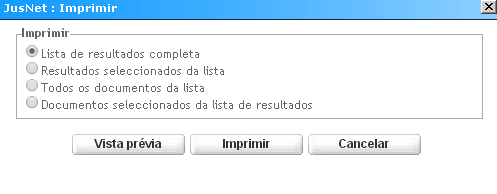 2. Imprimir Todos os documentos da base de dados podem ser impressos no todo ou em parte. 2.1.