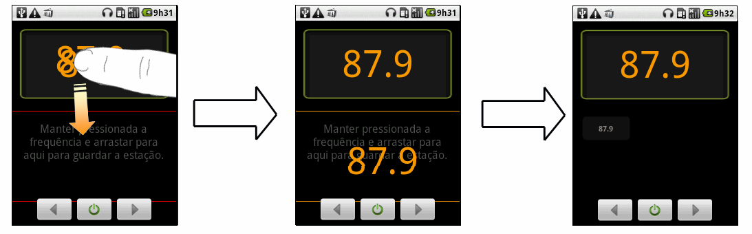 Abrir o Rádio FM É necessário ligar o auricular antes de abrir o rádio FM. Toque em > Rádio FM para abrir o rádio FM. Depois de abrir o rádio FM, poderá ver o símbolo na barra de estado.