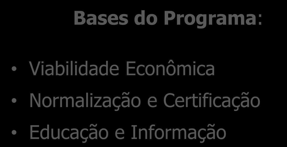 Programa de Qualidade e Consumo Responsável de Sacolas Plásticas Bases do