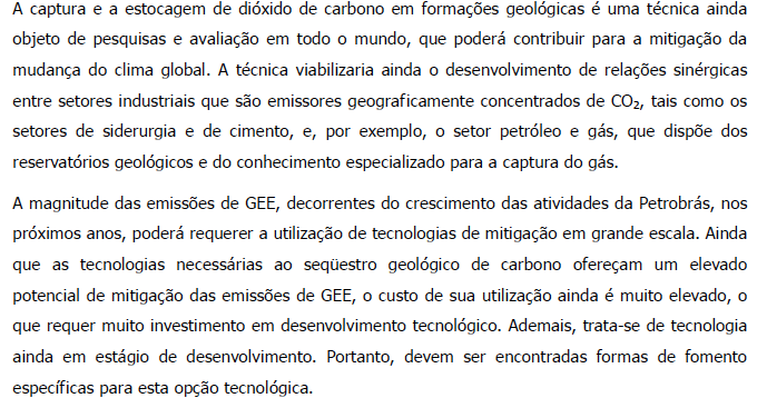 Plano Nacional sobre Mudança do Clima - PNMC e o CCS