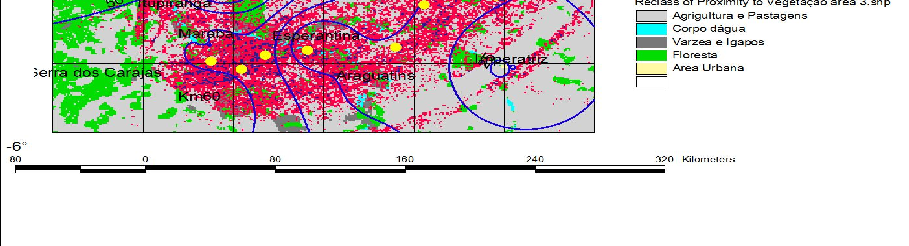 3.2. Distribuição espacial dos raios e isolinhas da chuva.