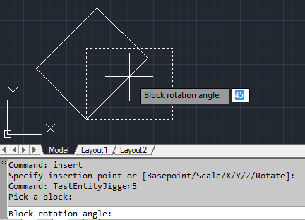 Serve para rotacionar objetos. No Teclado pode ser acionado por RO, ou através do Menu Modify. Assim como no comando MOVE, podemos selecionar o objeto a ser rotacionado antes de acionar o comando.