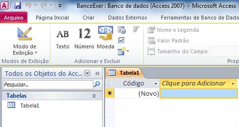 5) Insira o nome da tabela. Exemplo: Produtos. Clique em Ok. 6) Renomeie Código para IDProduto.