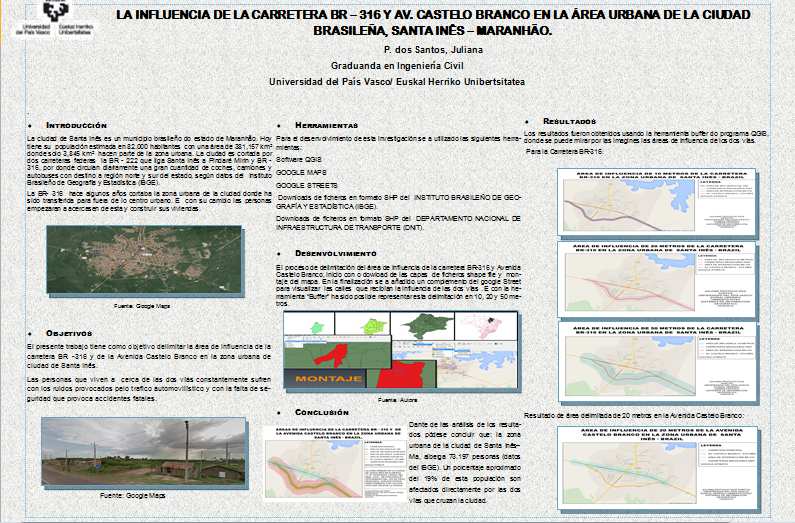 desenvolvi uma pesquisa de final, no qual apresentei o seguinte tema: Influência da BR-135 na zona urbana de Santa Inês Maranhão Brasil.