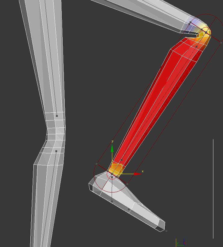 57 Figura 30 - Influência do osso da Tíbia sobre os vértices da perna. Fonte: Arquivo dos autores.