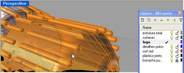 Agora desenhe na Borta do bico a com POLYLINE, faça o PIPE e depois digite