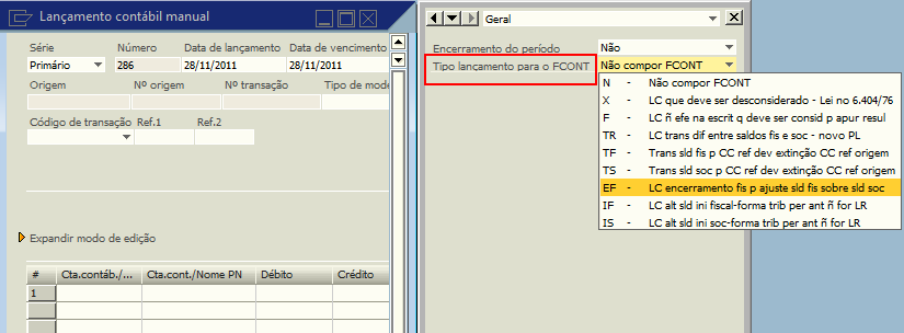 Código Descrição Informar somente os lançamentos da escrituração comercial que devem ser desconsiderados para apuração do resultado em conformidade com a Lei X n o 6.404/76, vigente em 31.12.2007.