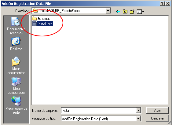 2. Instalação de Add-on. A Instalação do Sistema Fiscal é feita somente na maquina cliente.