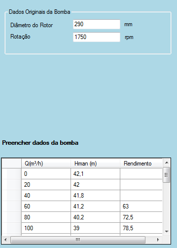 72 Calculando a equação do sistema por meio dos dados fornecidos chegou-se à seguinte equação geral, adotando nesse caso a equação de Darcy- Weisbach tem-se que Hman = 18,2 + 0,000653Q².