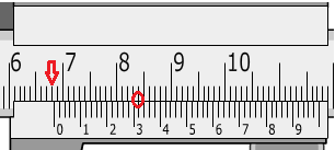 Escala em milímetro e nônio com 50 divisões; Lembre-se 1 mm / 50 = 0,02 mm Leitura 68,00 mm escala fixa 0,32 mm nônio 68,32 mm total (leitura final) Faça a leitura e escreva as medidas nas linhas