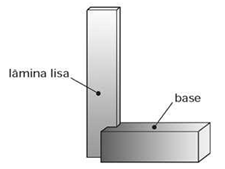 13. ESQUADRO DE PRECISÃO E GABARITOS Esquadros É um instrumento em forma de ângulo reto,