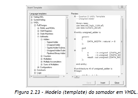 Pressione o botão Insert. Uma cópia do modelo é transferida para a janela do editor de texto. Clique no botão Close e feche a janela do Insert Template.