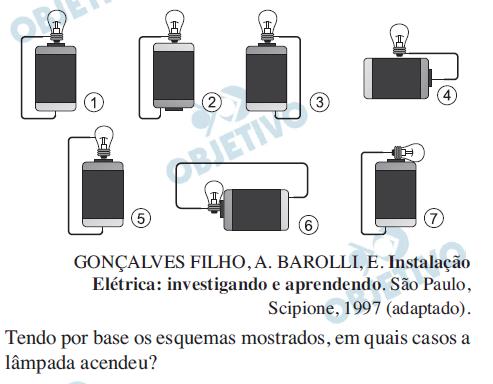 3-Para ligar ou desligar uma mesma lâmpada a partir dedois interruptores, conectam-se os interruptores para quea mudança de posição de um deles faça ligar ou desligara lâmpada, não importando qual a