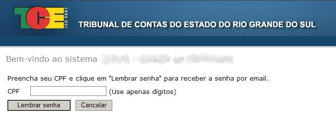 As senhas antigas foram removidas, mas basta usar o botão Lembrar Senha para que uma nova senha seja criada (desde que o usuário tenha a devida permissão).