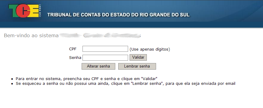 ra operar os sistemas em nome de outro órgão, o operador deverá encerrar sua sessão (inclusive fechando o navegador) e iniciar uma nova sessão.