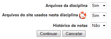 Na nova página que será aberta aparecerá a lista de disciplinas que você já lecionou ou está lecionando no período atual.