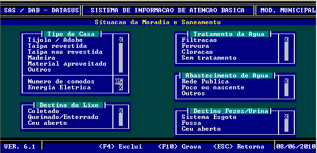 CADASTRAMENTO FAMILIAR FICHA A Situação de Moradia e