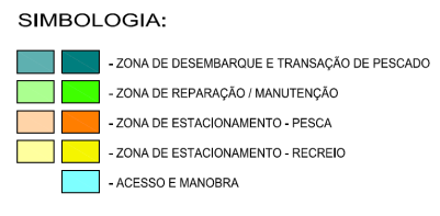 a zona de estacionamento destinada a embarcações de recreio e marítimo-turisticas, esta última provida de uma