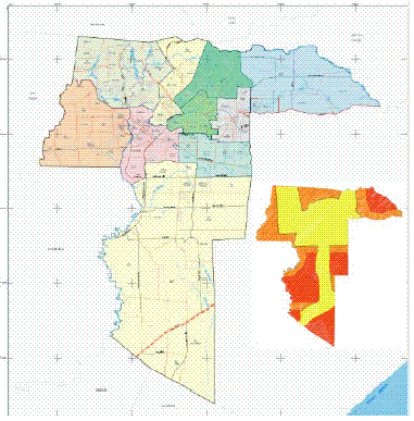 29 Figura 1: planta geral do município de Criciúma. (Fonte: Neris, 2012). Em Antunes (2004) e Brandalize (2008), consta que a Planta de Referência Cadastral, Figura 2, construída na escala 1:10.