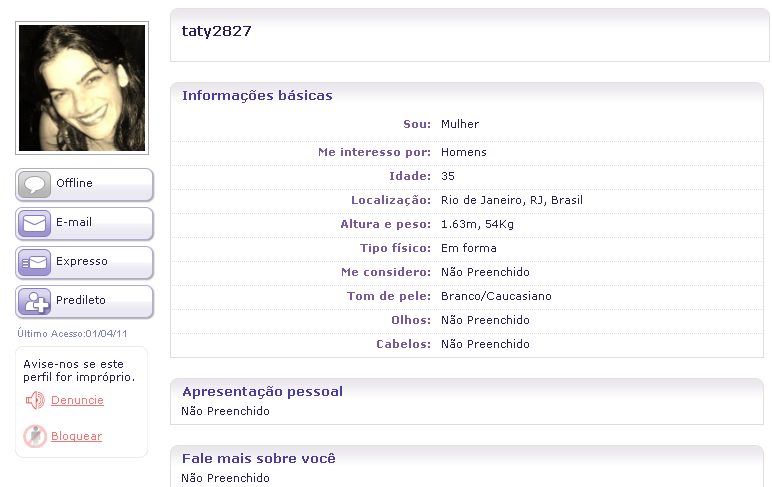 Tradicional x Interatividade No modelo proposto, ao clicar na imagem exibida, o internauta verá o perfil completo de Taty Rolim/Gerente da Weg.