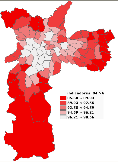 Características da cidade de SP Taxa de