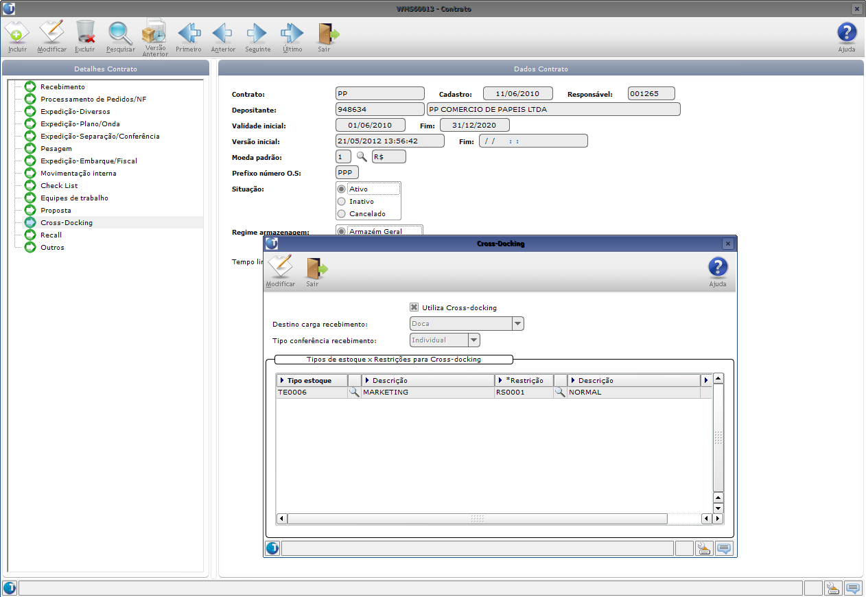 Como utilizer o cross-docking WMS Logix o M - Múltipla: Quando a NF pode ser conferida junto com outras NF s.