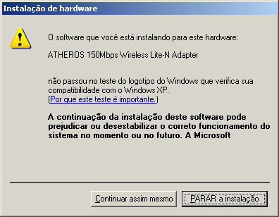 6. Ao final, clique em Concluir; 7. Para confirmar se a instalação foi bem-sucedida, verifique na barra de notificação do Windows, ao lado do relógio o ícone de conexão wireless.