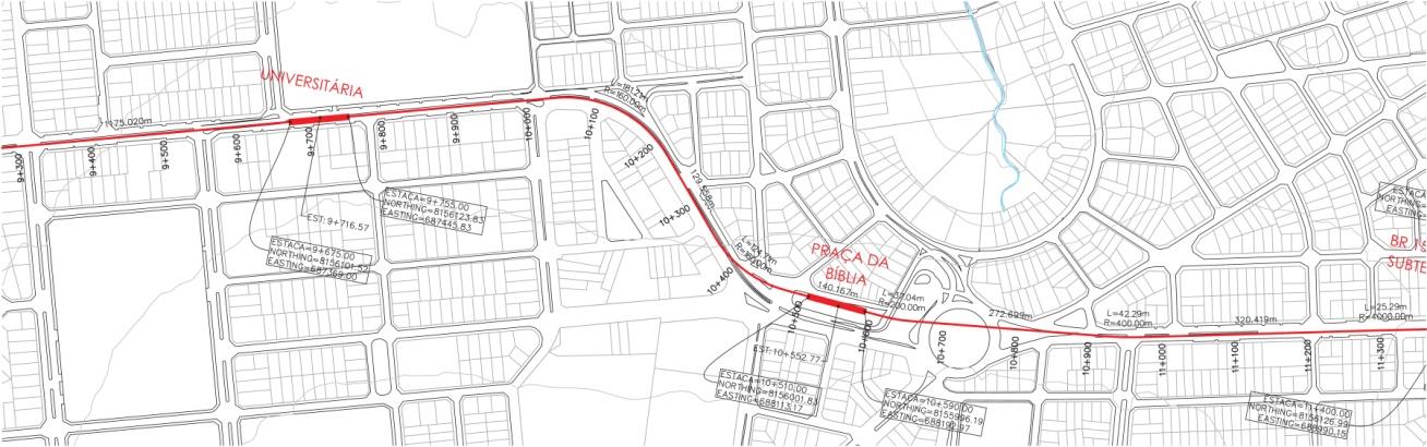 Figura 25 - Córrego Botafogo / Avenida 225 Trecho Praça da Bíblia Compreendido entre a Avenida 225 e o dispositivo de acesso à BR 153, está o trecho Praça da Bíblia.