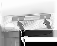 Iluminação 107 Para operar manualmente quando as portas são fechadas: Ligado = Posição I do interruptor Desligado = Posição 0 do interruptor Luz de cortesia dianteira com luzes de leitura Luzes