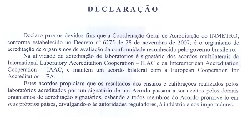 Reconhecimento Internacional de laboratórios ILAC: International Laboratory Accreditation Co-Operation O ILAC é a cooperação internacional que reúne organismos de acreditação de laboratórios de todo