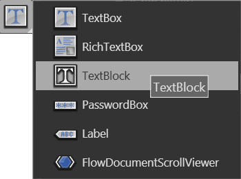 Laboratório Prático de WPF 34 5. Adicione um controle TextBlock no [StackPanel] criado na etapa 3. 1) Ative [StackPanel], localizado no [Button] se ele não estiver ativo.