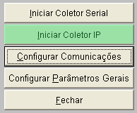 3)Ativação do Software Coletor Selecione Iniciar Coletor Serial para comunicação Direta Serial para começar o processo de coleta.