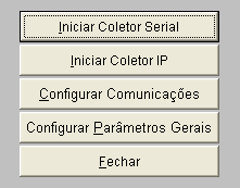 2)Configuração do Software Coletor Acione o coletor através da entrada no Menu Iniciar.